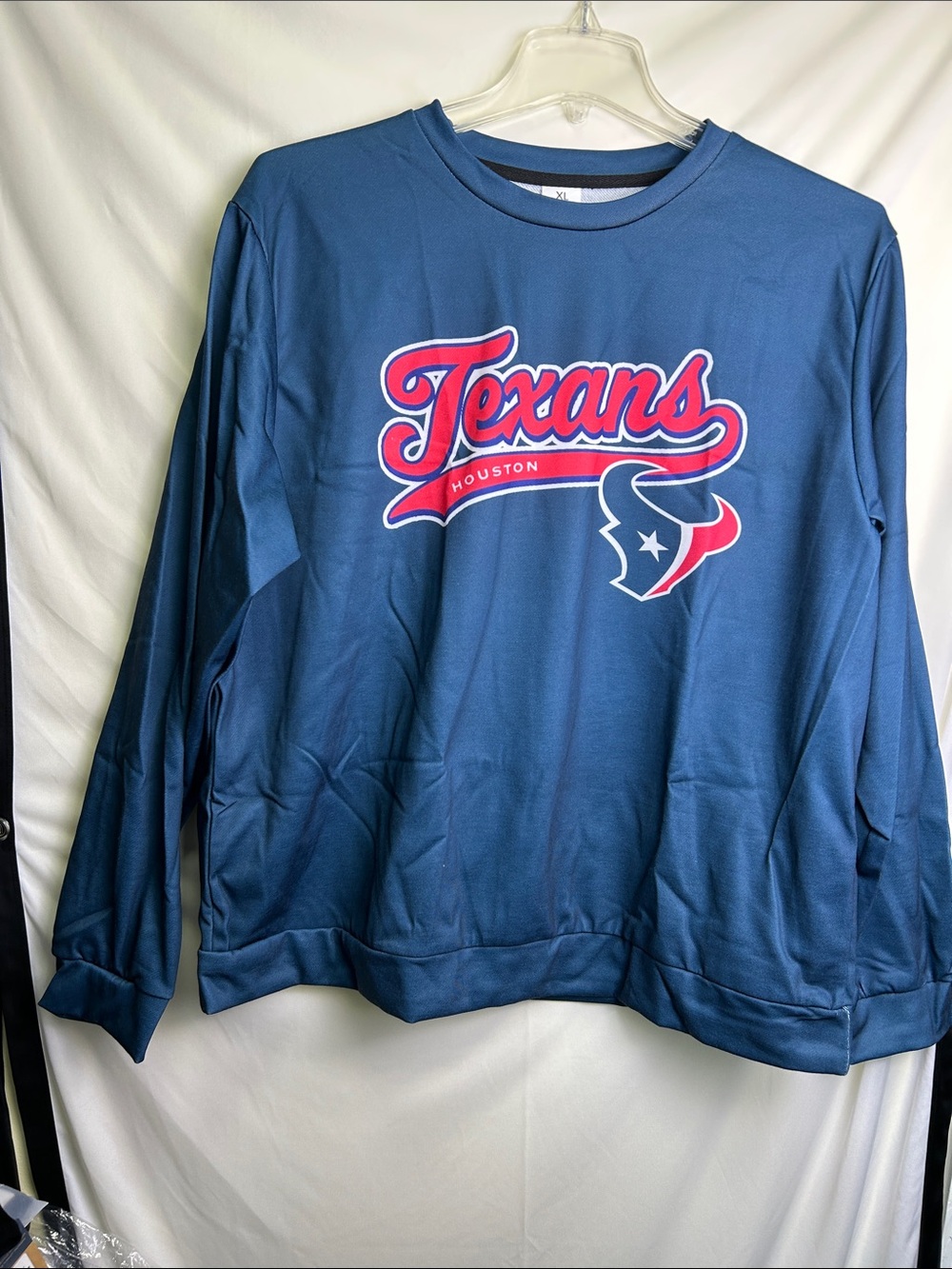 Houston Texans Long-Sleeve Pullover Sweatshirt - Blue